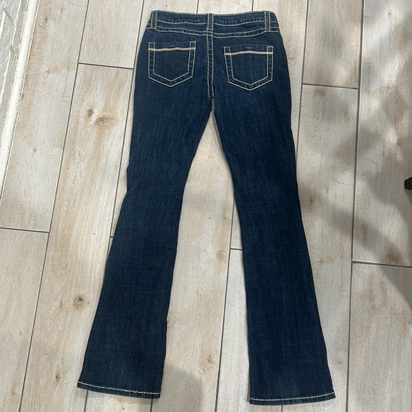 Lowrise Y2K Dark Wash Bootcut Elena Gilbert Denim Jeans Size 3 - Picture 2 of 5